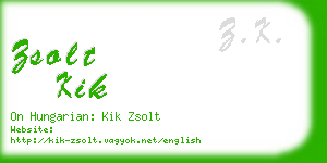 zsolt kik business card